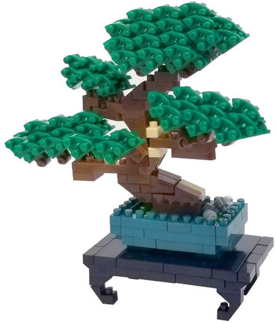 Bandai – Nanoblock – Bonsai – Mini-Bausteinfigur – 280 Ziegel-Bonsai-Bausatz – Pixel-Bonsai-Pflanzenfiguren-Bausatz – Mini-Baustein-Pflanzenbausatz – NBC224