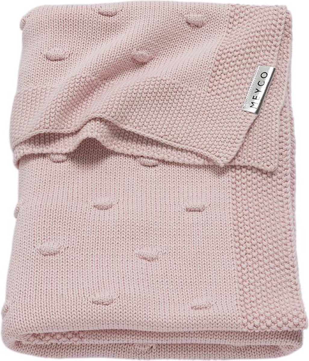 Meyco Baby Knots Kinderbettdecke – rosa – 75 x 100 cm – 1,0 Tog