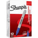 Permanentmarker Sharpie, feine Spitze, blau, 12 Stück