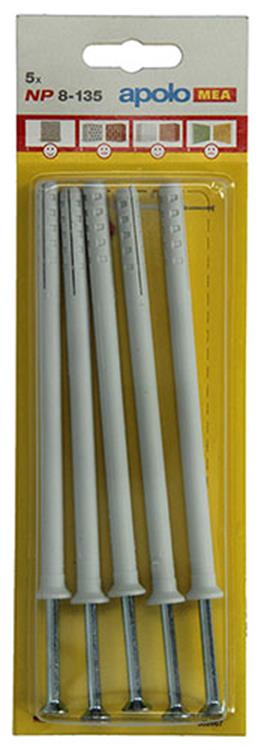 Celo 1015398 – 5 Nylon-Nageldübel NP 502667 8 x 135 mm | 5 Stück