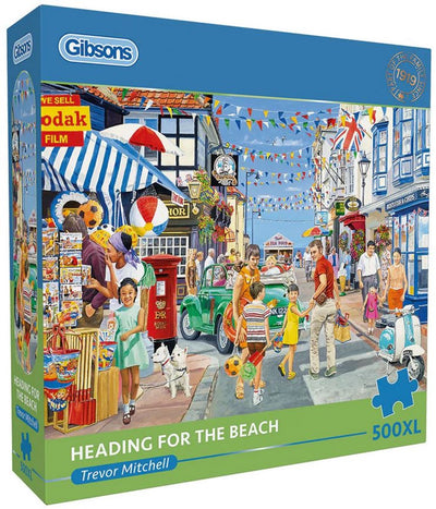 Gibsons – auf dem Weg zum Strand (von Trevor Mitchell) – 500 XL-Teile, 68 x 49 cm (B x H) – Puzzle für Erwachsene