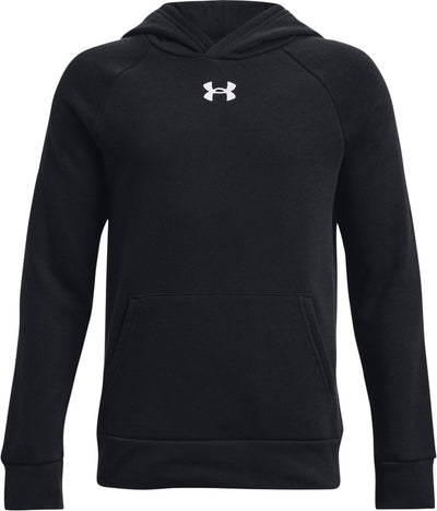 Under Armour ua Rival Fleece Hoodie-Blk Jungen-Sporttrikot – Schwarz – Weiß