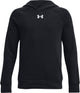 Under Armour ua Rival Fleece Hoodie-Blk Jungen-Sporttrikot – Schwarz – Weiß