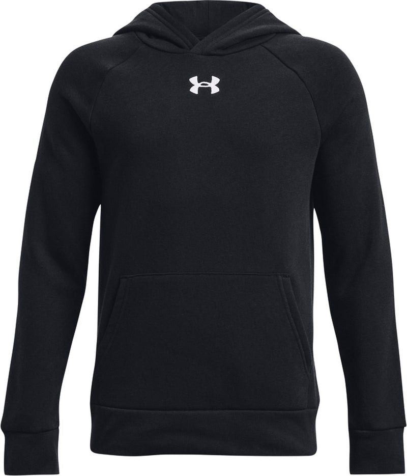 Under Armour ua Rival Fleece Hoodie-Blk Jungen-Sporttrikot – Schwarz – Weiß
