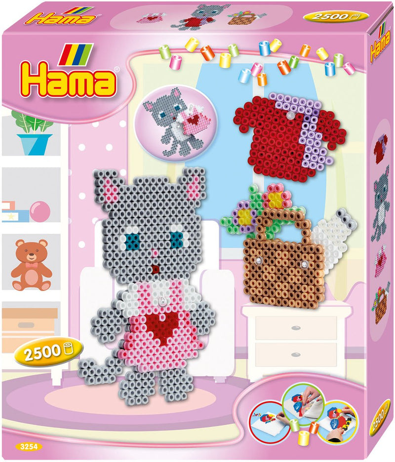 Hama String Perle Set Gift Box Cat Dress Up, 2500st.