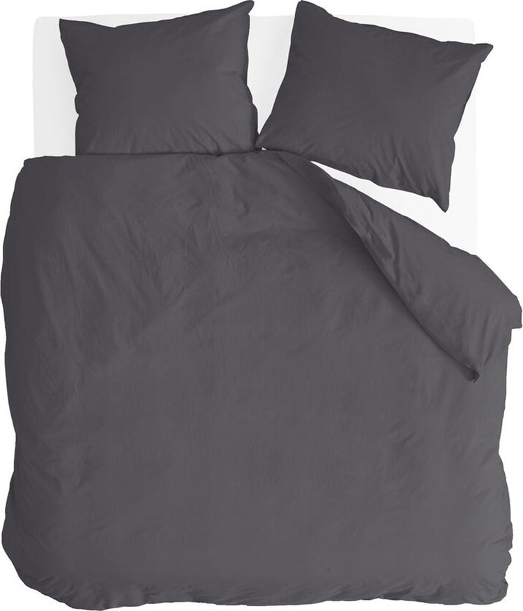 Byrklund Bettbezug Go Velvet – 240 x 220 – Vorderseite: 100 % Polyester, Rückseite 100 % Baumwolle – gebrochenes Schwarz