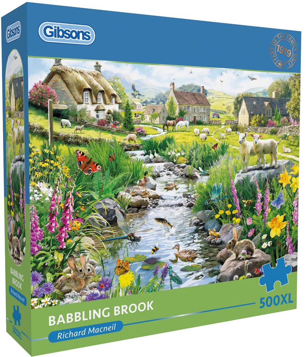 Gibsons Puzzle plätschernder Bach, 500 XL-Teile aus Papppuzzle.