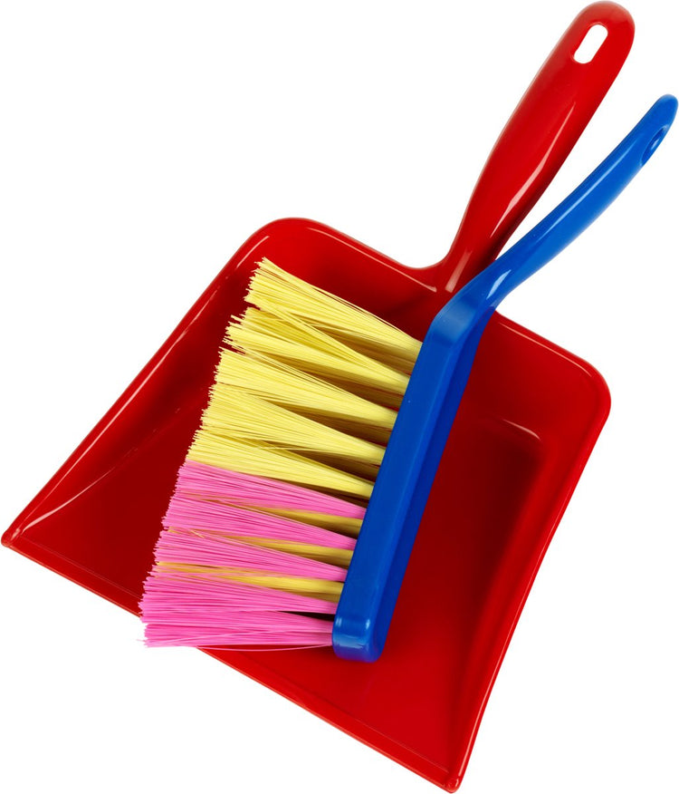 Klein Toys Pure Fresh Kinder-Kehrset – Kehrschaufel und Kehrschaufel – hochwertiger bunter Kunststoff – rot blau