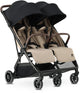 Deryan luxe rolo x2 v2 duo buggy - compacte dubbele buggy - nougat