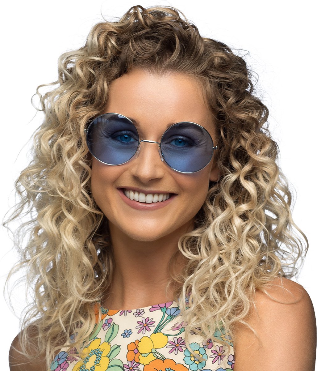 Boland Partybrille Hippie XL blau