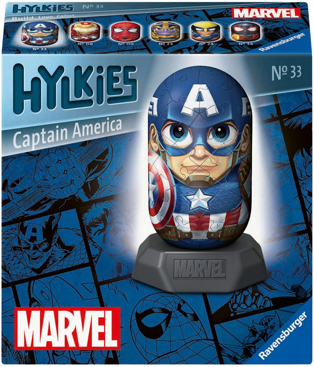 Ravensburger 3D-Puzzle Hylkies Marvel Captain America - 54 Teile.