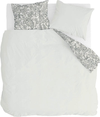 Walra Bettbezug Perfect Paisley – 200 x 220 – 100 % Baumwolle (BCI) – gebrochenes Weiß