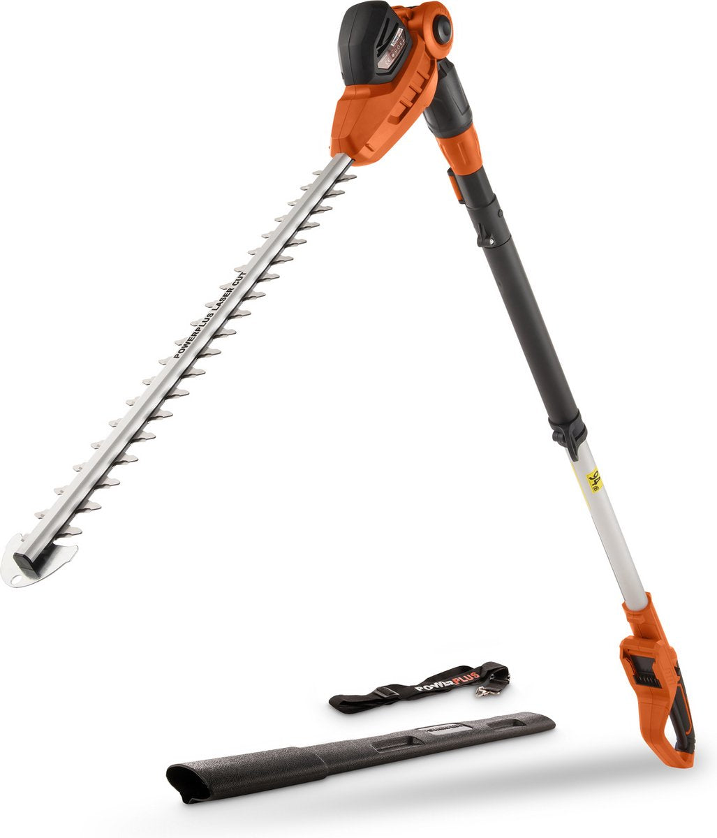 Powerplus Dual Power Teleskop-Akku-Heckenschere POWDPG75380 – 40 V Akku-Heckenschere, ohne Akku und Ladegerät, 600 mm Klinge und 20 mm Schnittabstand, Gartengerät