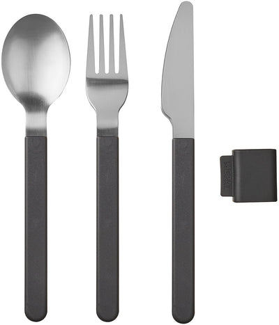 Mepal Besteckset Silueta - 3-teilig - Reisebesteck - Nordic Black