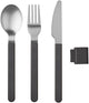 Mepal Besteckset Silueta - 3-teilig - Reisebesteck - Nordic Black