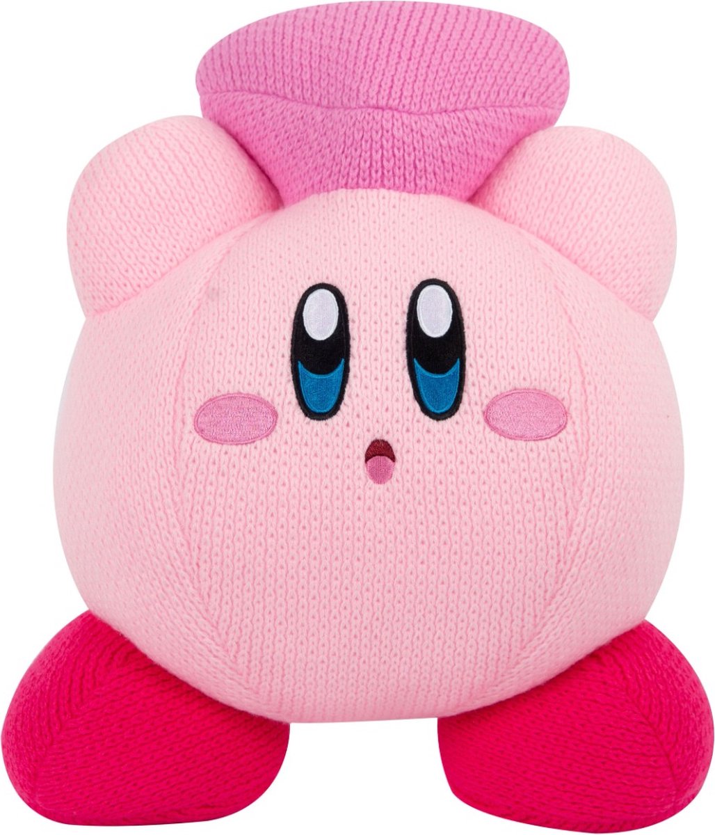 Tomy Kirby: Kirby mit Herz, Nuiguru-Strick-Kuscheltier – 9 cm