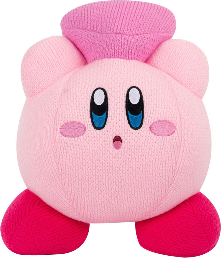 Tomy Kirby: Kirby mit Herz, Nuiguru-Strick-Kuscheltier – 9 cm