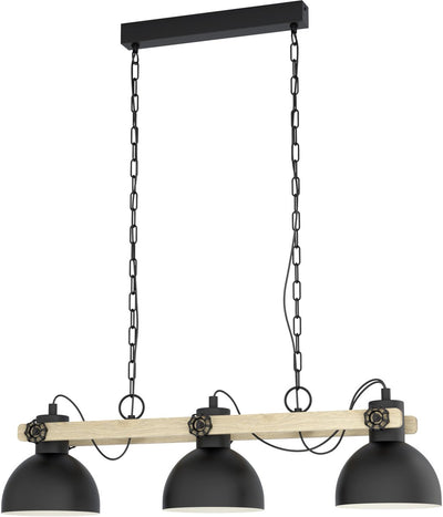 Eglo Lubenham Hängelampe – E27 – 90 cm – Schwarzbraun