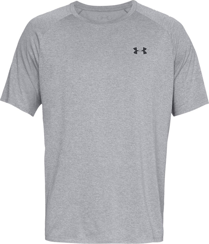 Under Armour UA Tech 2.0 SS Tee-Gry Herren-Sportshirt – Steel Light Heather – Schwarz
