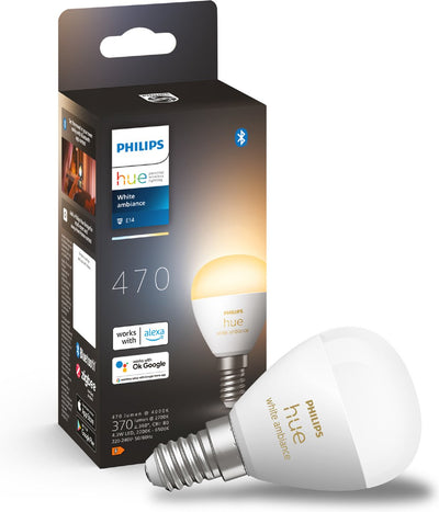 Philips Hue-Kugellampe – warmes bis kühles weißes Licht – 1er-Pack – E14