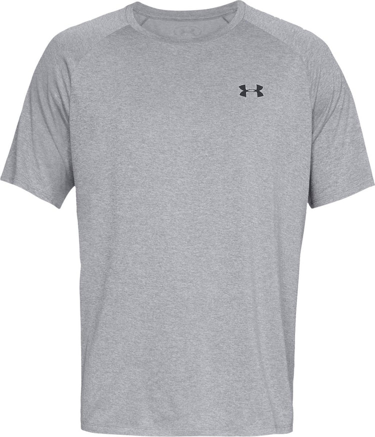 Under Armour UA Tech 2.0 SS Tee-Gry Herren-Sportshirt – Steel Light Heather – Schwarz