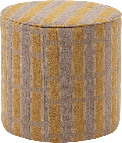 Woood Sarli Pouf hohes Design – Chenille – Taupegelb – 46 x 46 x 46
