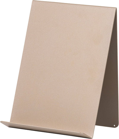 Stehender Buchständer „Woood Brook“ – Metall – Sandbeige – 24 x 19 x 14 cm