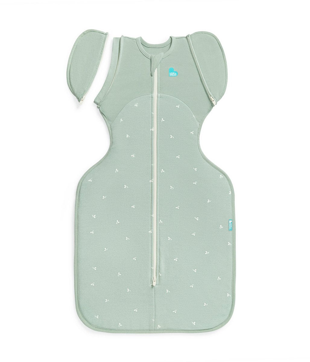 Love to dream™ Babyschlafsack swaddle up™ – reduzierendes Pucken – Baby 3–6 Monate – 6–8,5 kg – ganzjährig – Olivenzweige