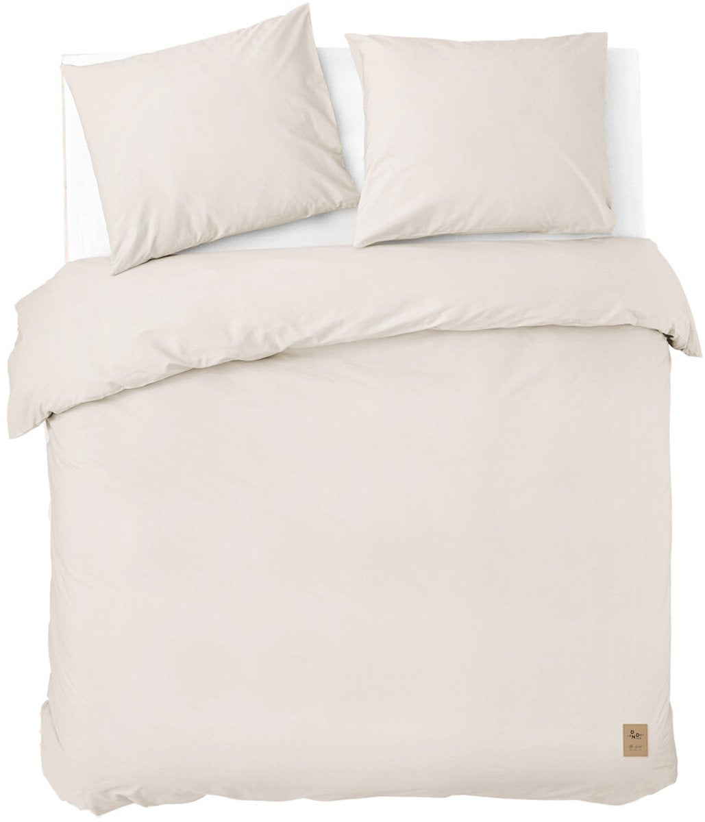 Dindi Home Bettbezug für immer in den Farben – 240 x 220 – 100 % Baumwolle – gebrochenes Weiß