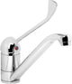 Plieger Smart Küchenarmatur – 1 langer Hebel – Küchenarmatur niedriger Auslauf – Wasserhahn aus Messing – Chrom