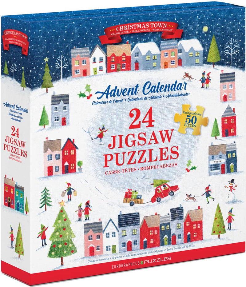 Eurographics - Adventskalender, Weihnachtsstadt [Adventskalender, Weihnachtsstadt] - 24×50 Stück 12×5×cm (B×H) – Adventskalender
