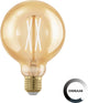 Eglo Golden Age LED-Lampe – E27 – ø 9,5 cm – dimmbar – 4 W – 1700 K – Bernstein