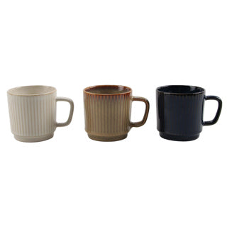 Kaffeetasse Bistro Stapelbare reaktive glasierte 270 ml Assorti