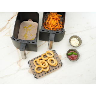 Nostik Airfryer Backs 2 Teile quadratische PFAs kostenlos 24x24cm