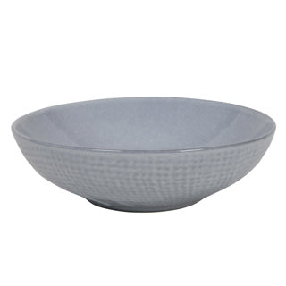 Tiefe Platte gewebt textile grau Ø18x5,5 cm