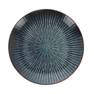 Gemütliche trendige Platte Plat D27.5xH3.6 cm Atlantis Streifen