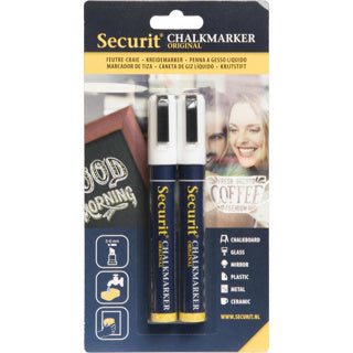 Kreidemarker Set 2 2-6 mm weißer Securit