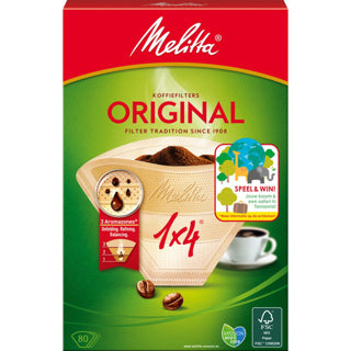 Melitta Kaffee Filter 1x4 80 Stück braun