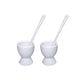Eierbecher M Löffel weißer Set von 2