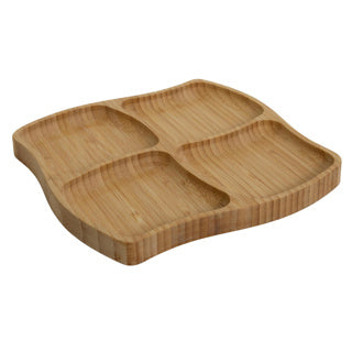 Bamboo Tapasboard 4 Fächer 20x20x1,5 cm FSC 100%