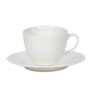 Tasse mit Schüssel Diamond Porzellan 220 ml 6 Stücke