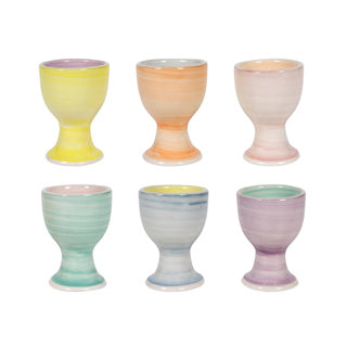 Eierbecher Ø5x7cm 2-Tone Pastell, 6 Assorti