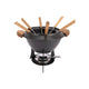 Fondue D23 cm Gusseisen mit 6 Gabeln