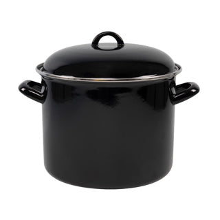 No brand Suppentopf 24cm 8ltr emailliert schwarz