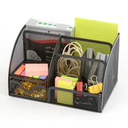 Schreibtisch-Organizer, Bürodepot, Metallgeflecht, schwarz