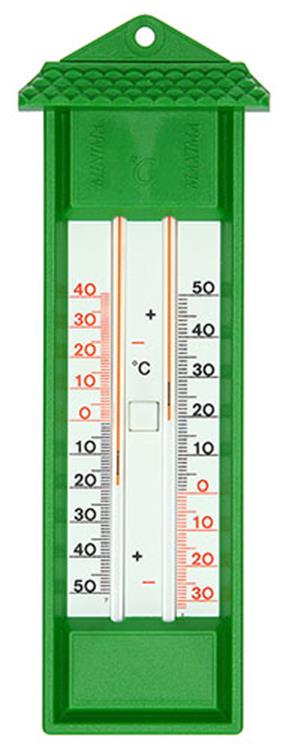 1008121 - Min-Max-Thermometerhaus Kunststoff grün | 2 Stk
