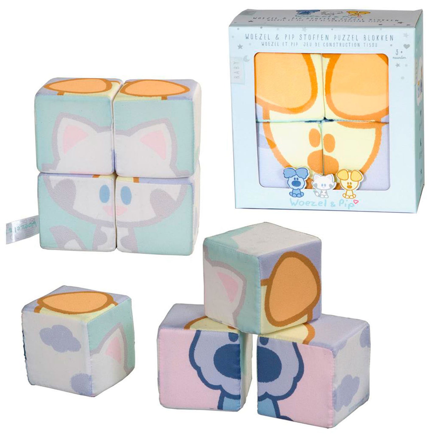 Rubo Toys Block -Puzzle und PIP -Junior 75 cm Textil
