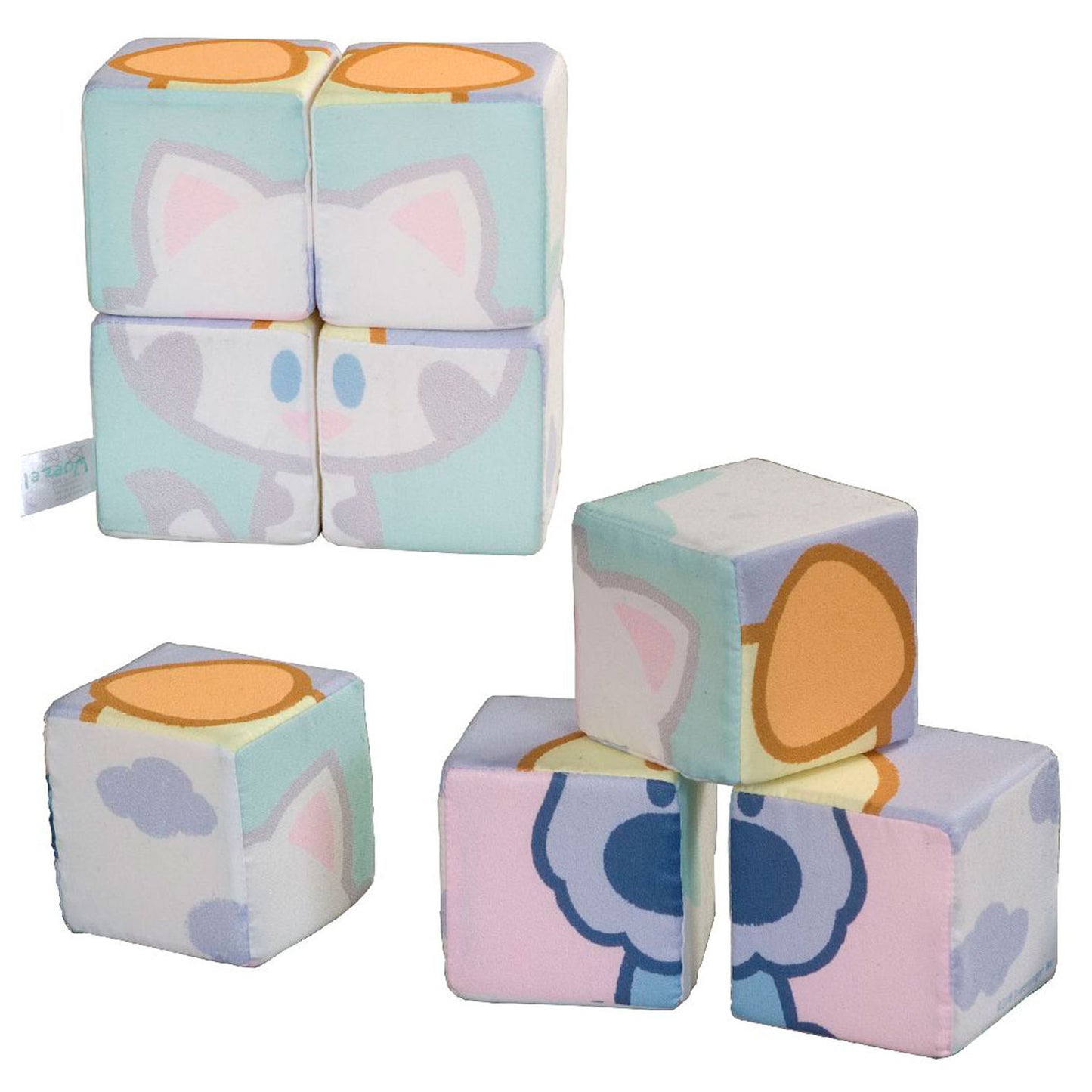 Rubo Toys Block -Puzzle und PIP -Junior 75 cm Textil