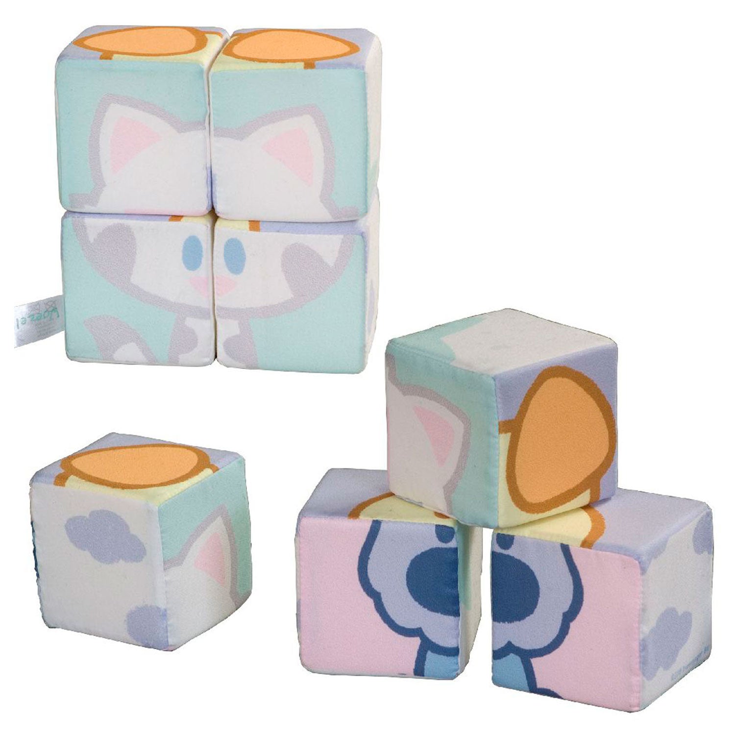Rubo Toys Block -Puzzle und PIP -Junior 75 cm Textil