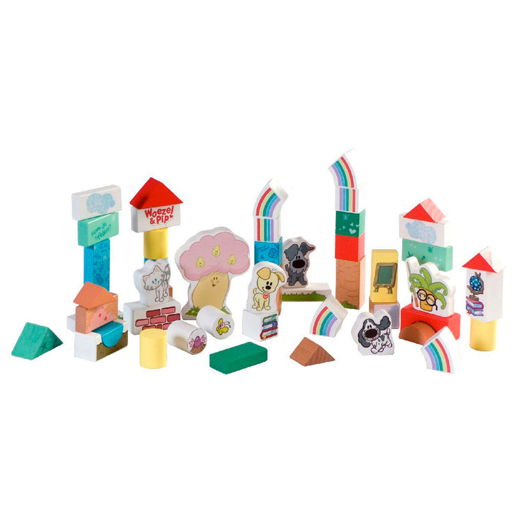 Rubo-Spielzeug Holzblöcke und Pip 45 cm 50-Stück